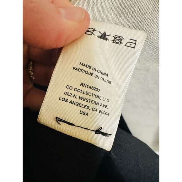 Co Beige Wool Hemp Blend Peplum Bell Sleeves One Button Blazer Jacket Size Small - Picture 13 of 15